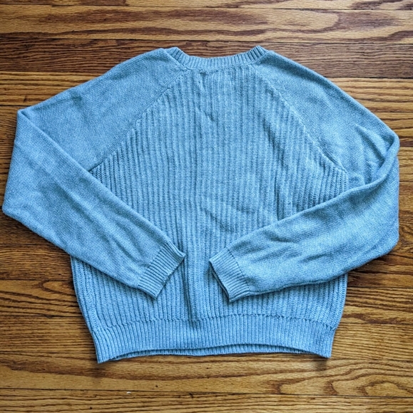 Aeropostale Light Gray Knit Ribbed Sweater - Picture 2 of 8